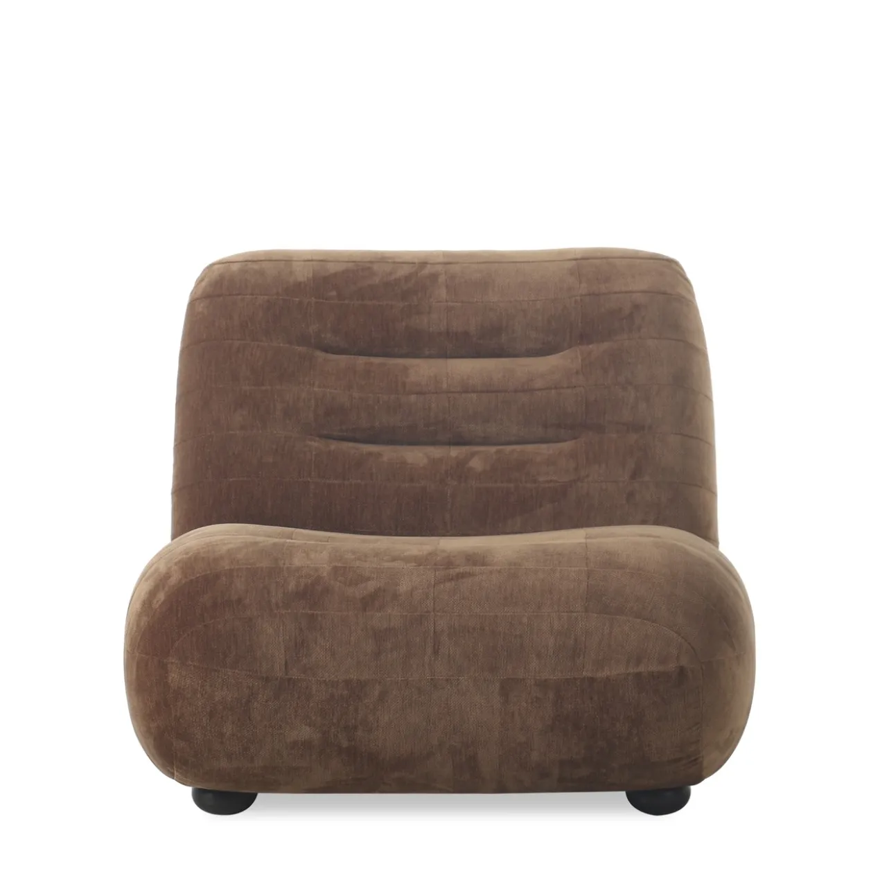 Lounge Chair Wyatt Velours Cognac