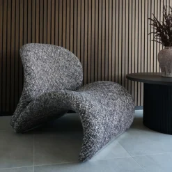Lounge fauteuil Gaia Donkerbruin gemêleerd