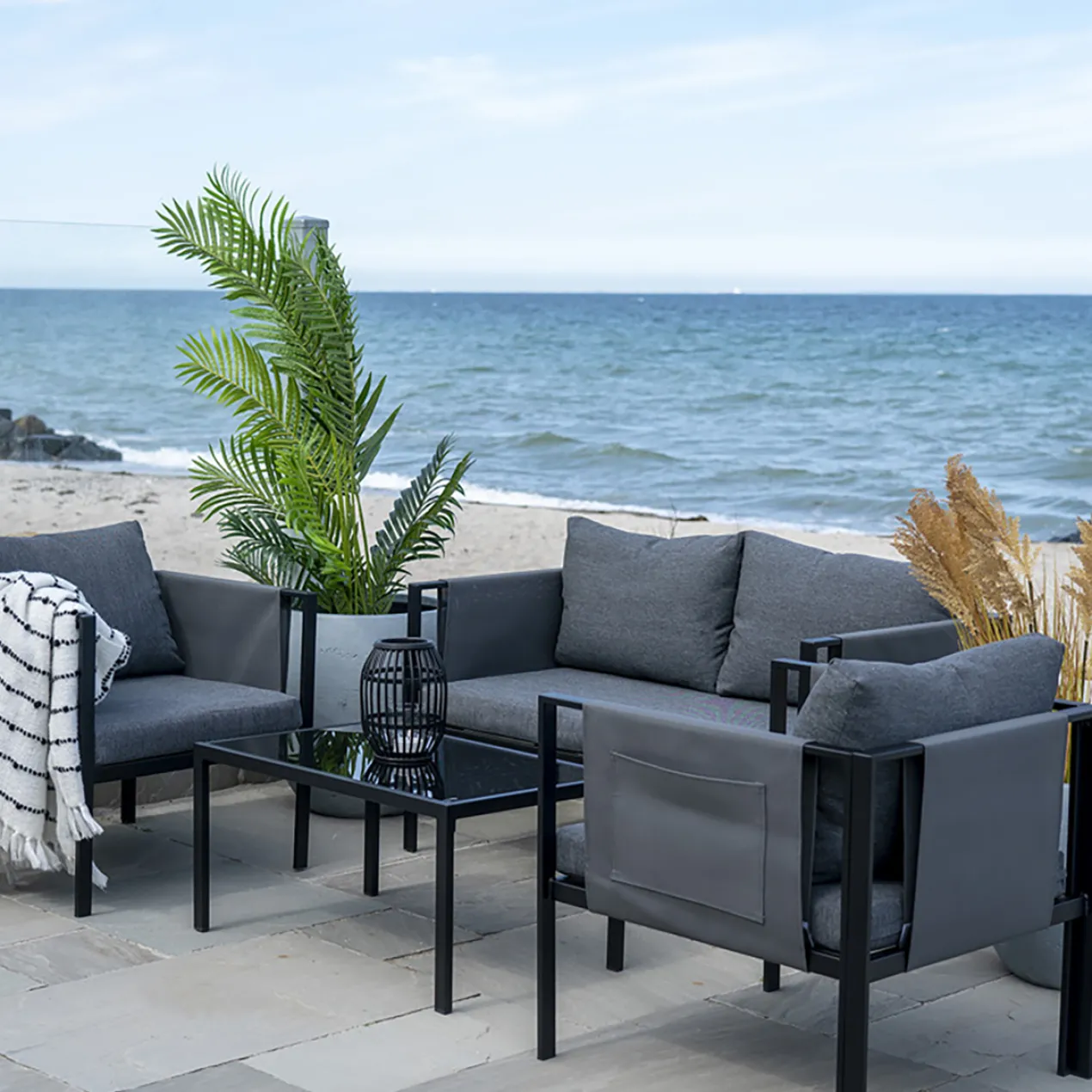 Loungeset Fardau donkergrijs