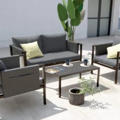 Loungeset Fardau donkergrijs