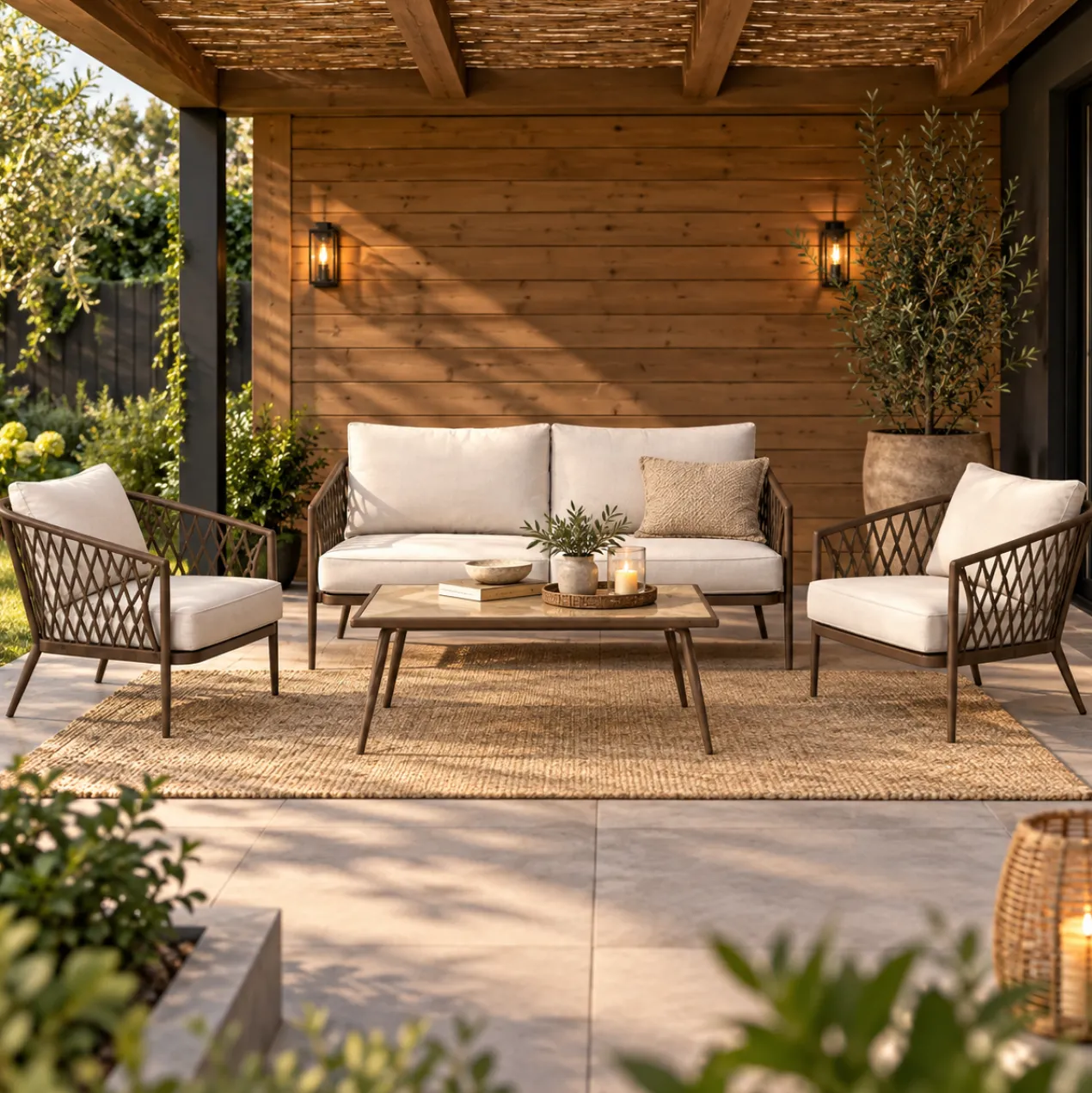 Loungeset Marloes 4 delig beige