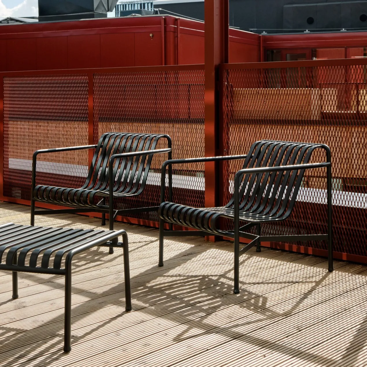 Loungestoel Palissade laag anthracite