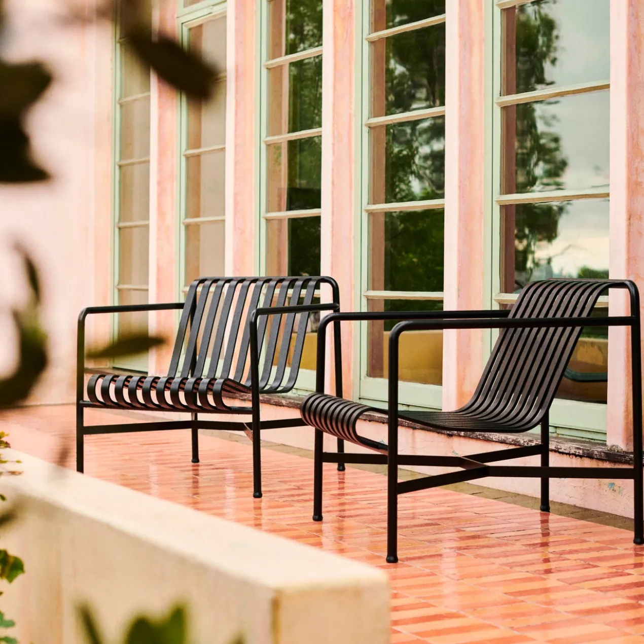 Loungestoel Palissade laag anthracite