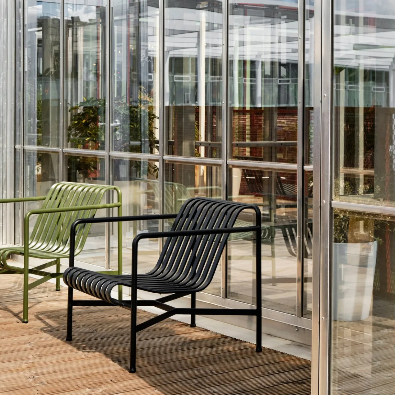 Loungestoel Palissade laag anthracite