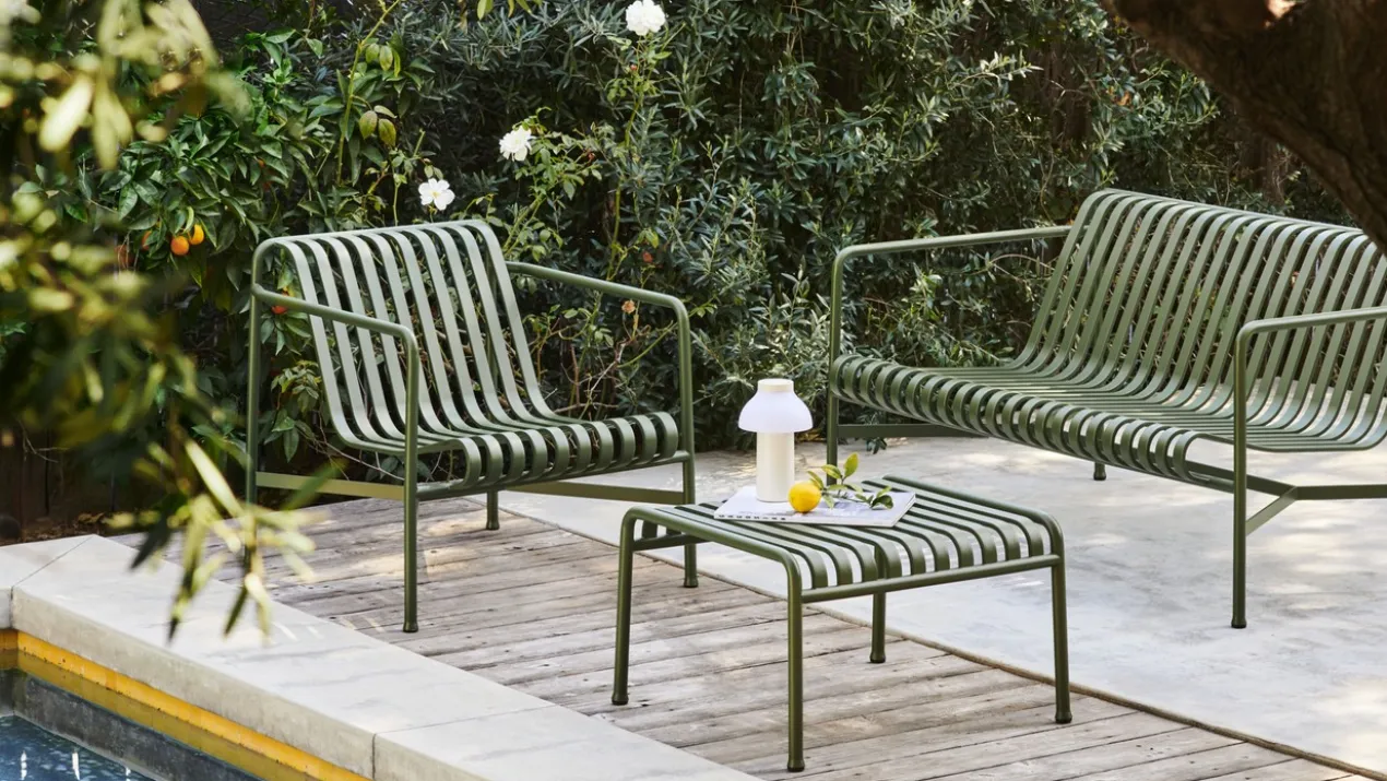 Loungestoel Palissade laag olive
