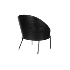 Lounge stoel rodin bouclé zwart