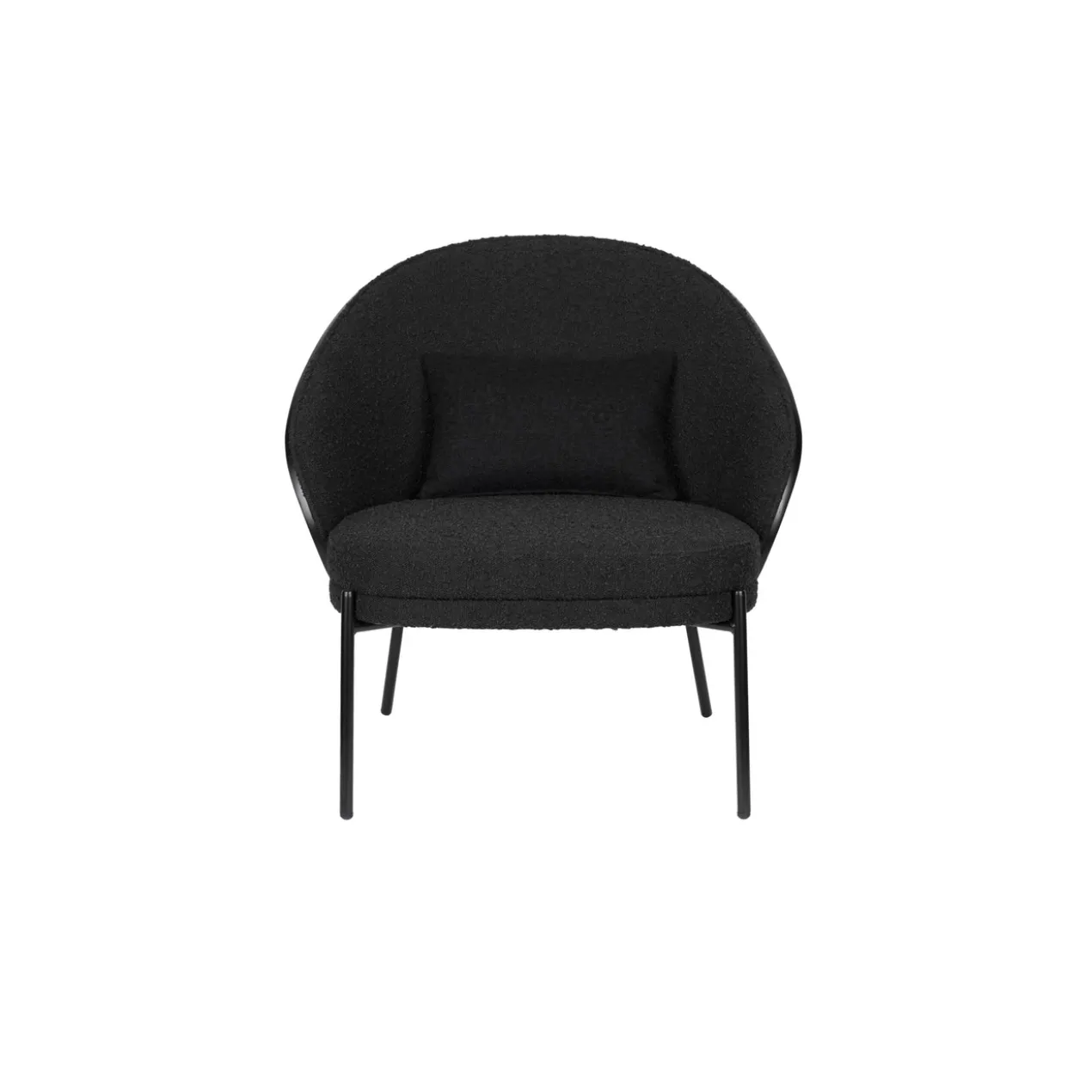 Lounge stoel rodin bouclé zwart