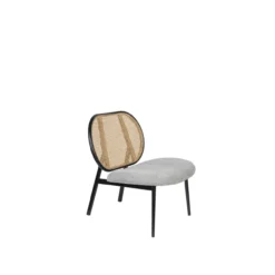Lounge stoel spike naturel/grijs