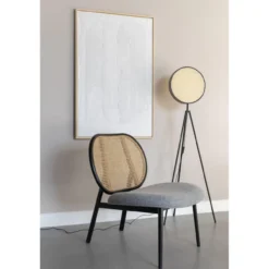 Lounge stoel spike naturel/grijs