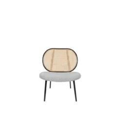 Lounge stoel spike naturel/grijs