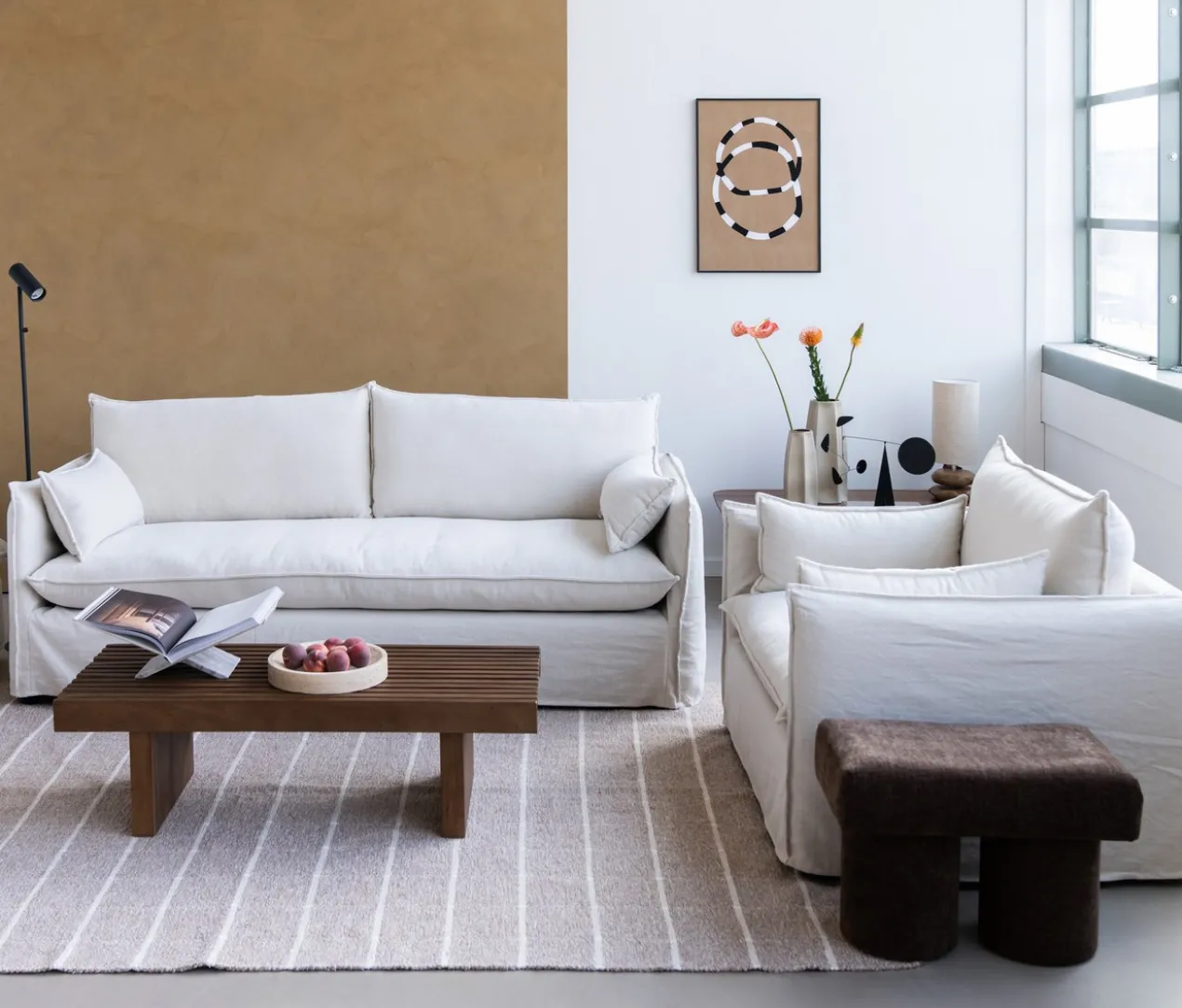 Loveseat Mare shadow natural