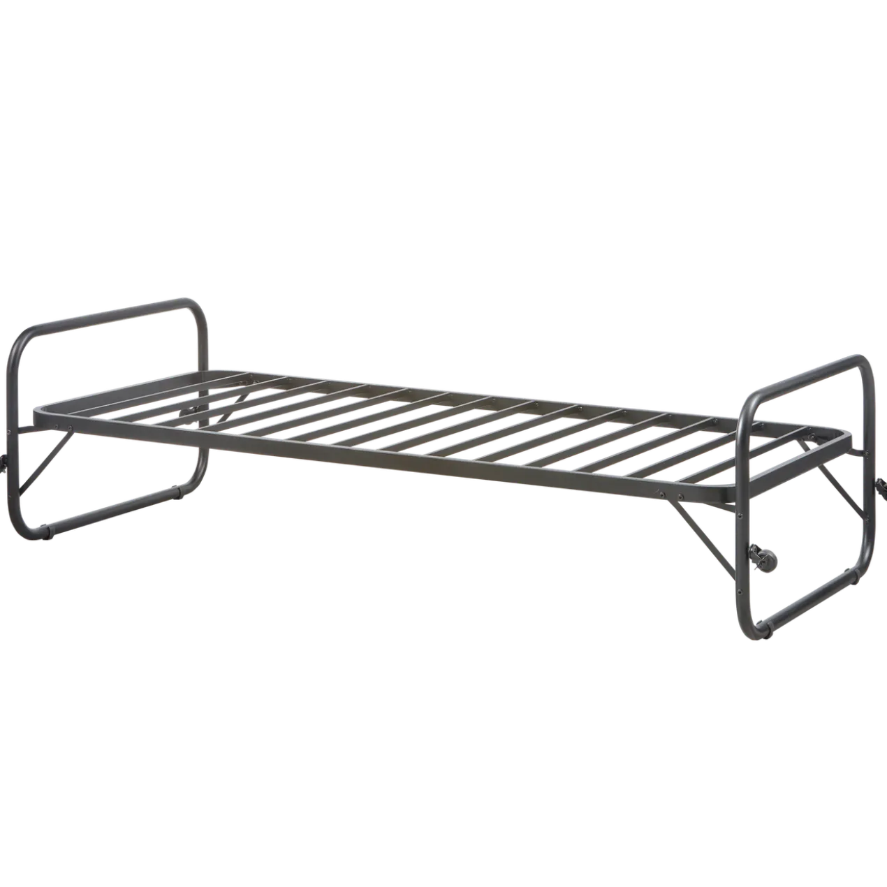 Lucy eenpersoons onderschuifbed metaal zwart 90x200 cm