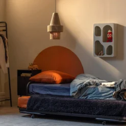 Lucy eenpersoons onderschuifbed metaal zwart 90x200 cm