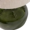 Luma tafellamp glas groen/kap naturel