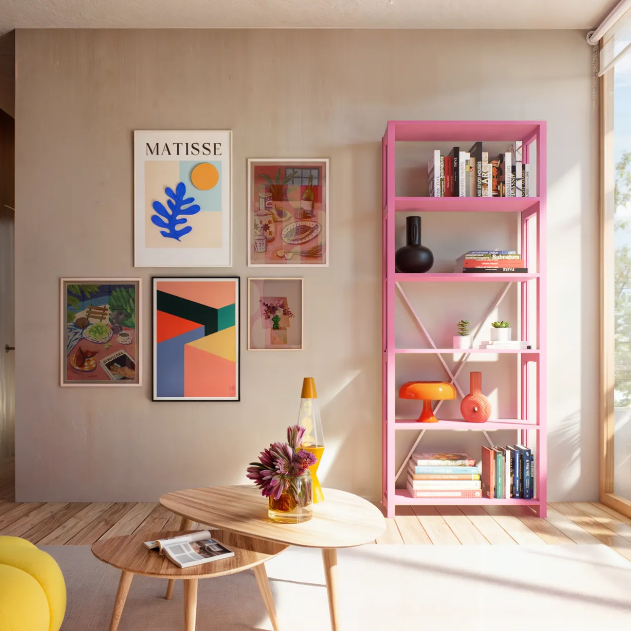Lundia boekenkast - Hot pink #1