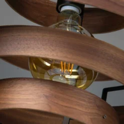 LUXA HANGLAMP 7-RINGS WALNOOT