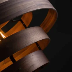LUXA HANGLAMP 7-RINGS WALNOOT