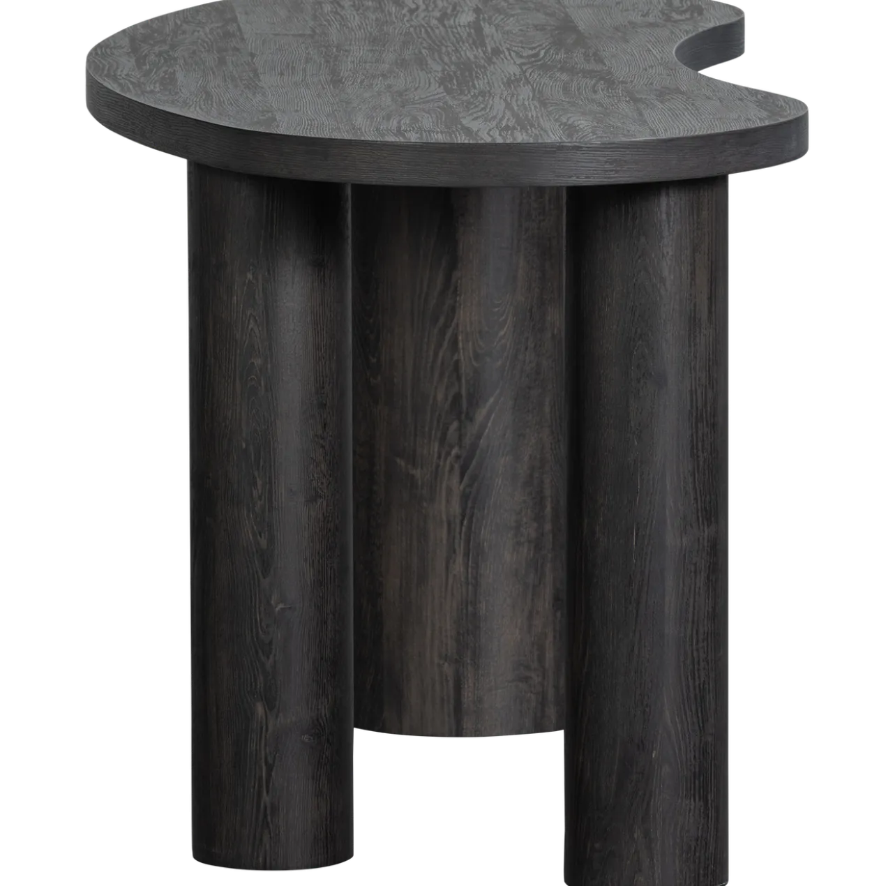 Maan organisch sidetable/bureau mdf donkerbruin