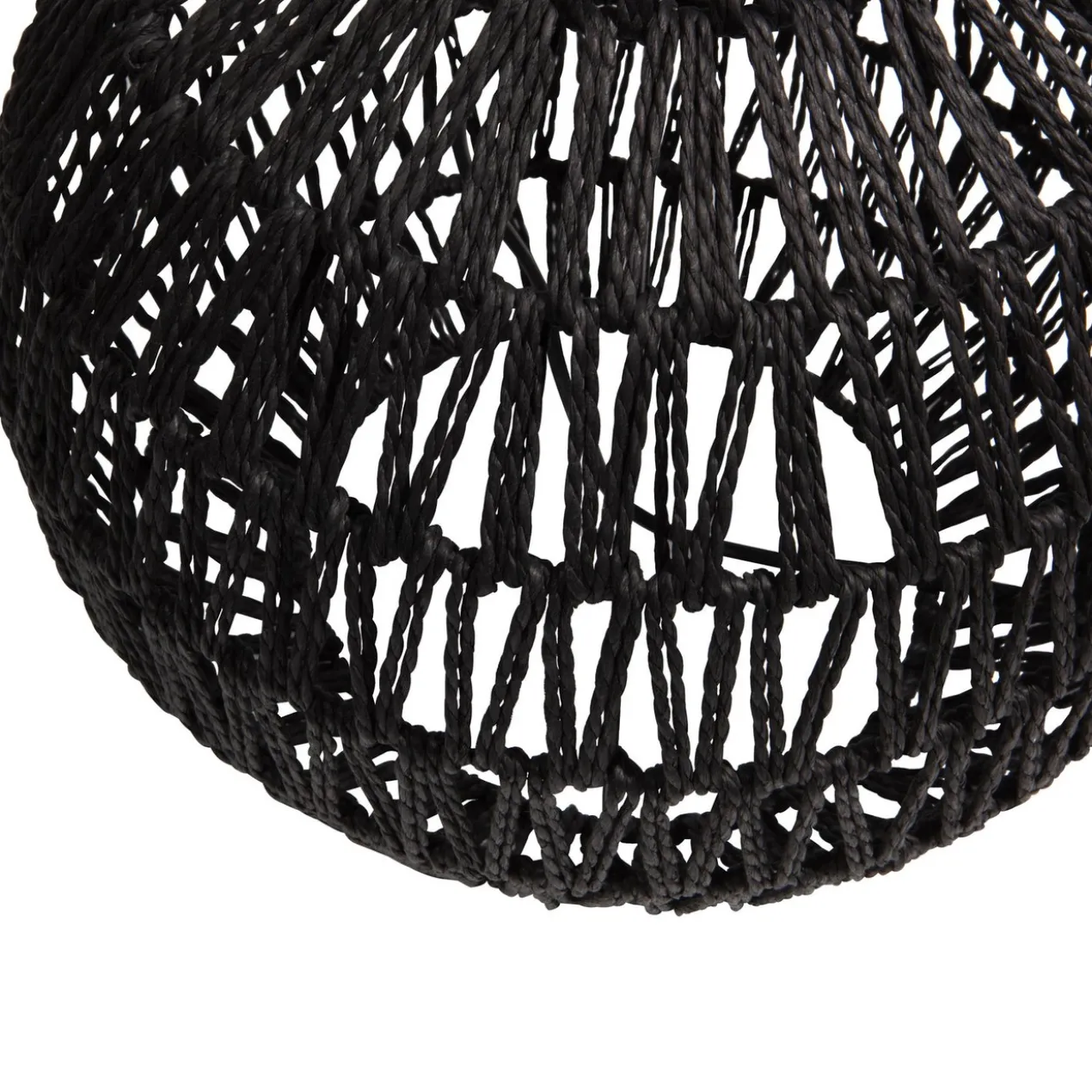 Macy tafellampvoet rattan look zwart