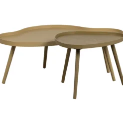 Mae bijzettafel organisch langwerpig mdf/grenen alpaca