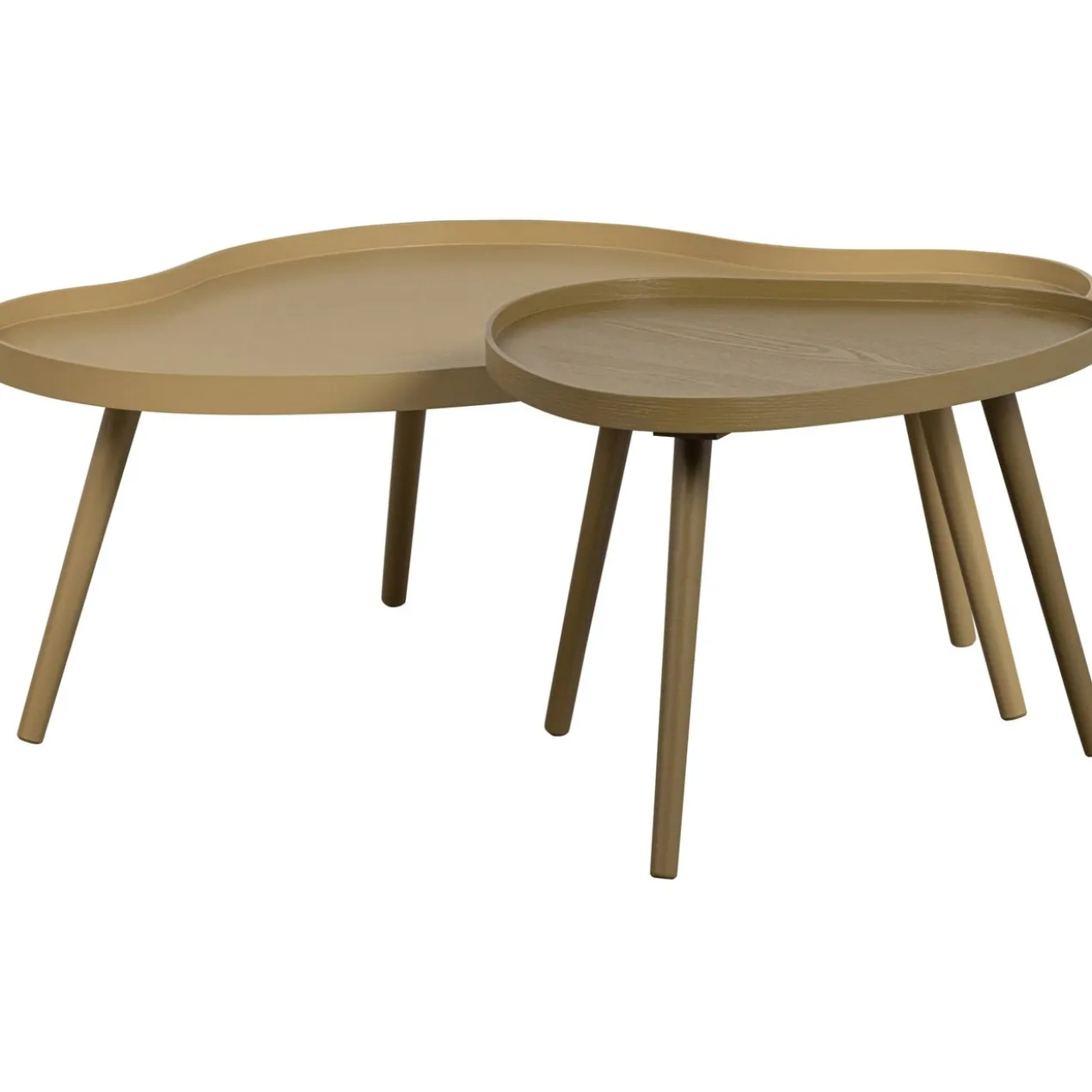 Mae bijzettafel organisch langwerpig mdf/grenen alpaca