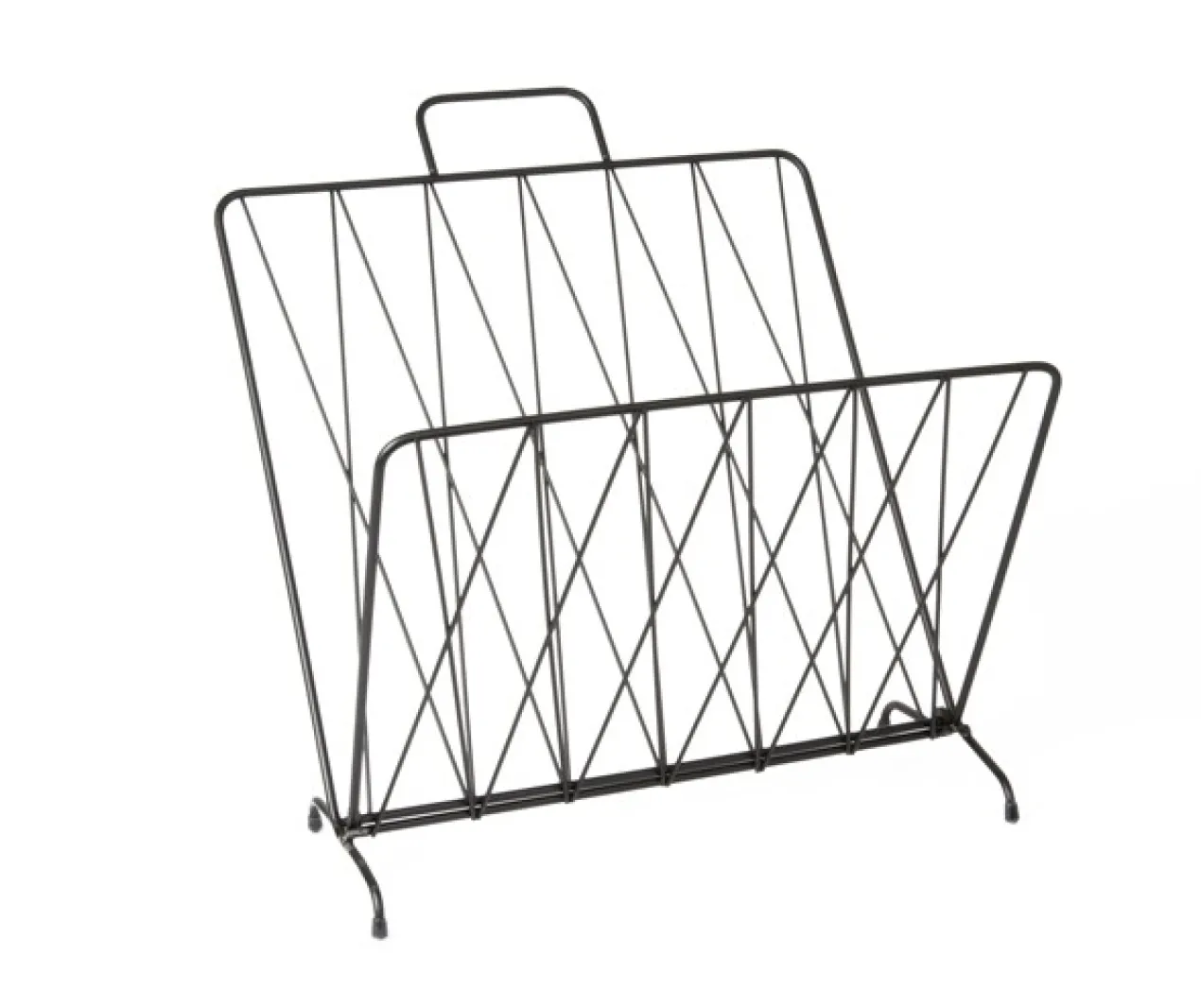 Magazine rack Diamond Raster metal matt black