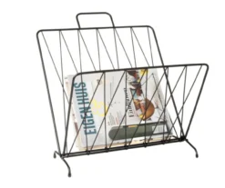 Magazine rack Diamond Raster metal matt black