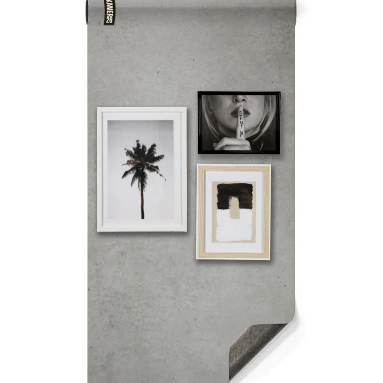 Magneetbehang luxe interieurdessin betongrijs 50x250