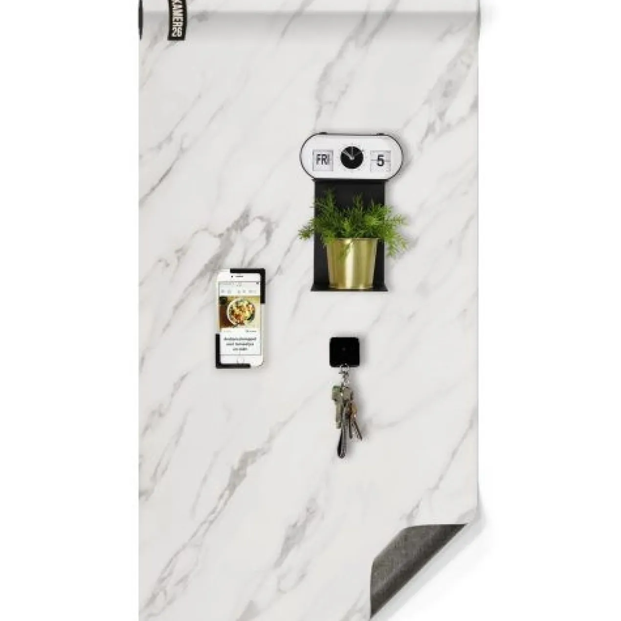 Magneetbehang luxeinterieurdessin marmer wit 100x250