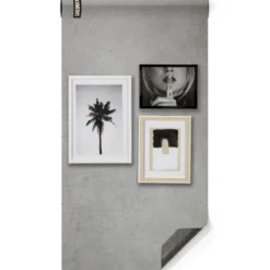 Magneetbehang luxe interieurdessin betongrijs 100x250