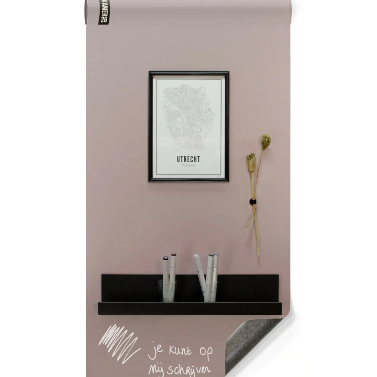 Magneetbehang luxe krijtbord heartwood 100x250 cm