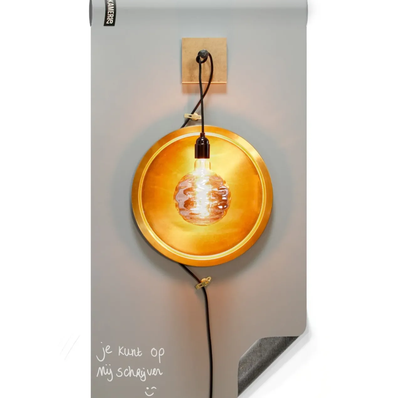 Magneetbehang luxe krijtbord groengrijs 100x250cm
