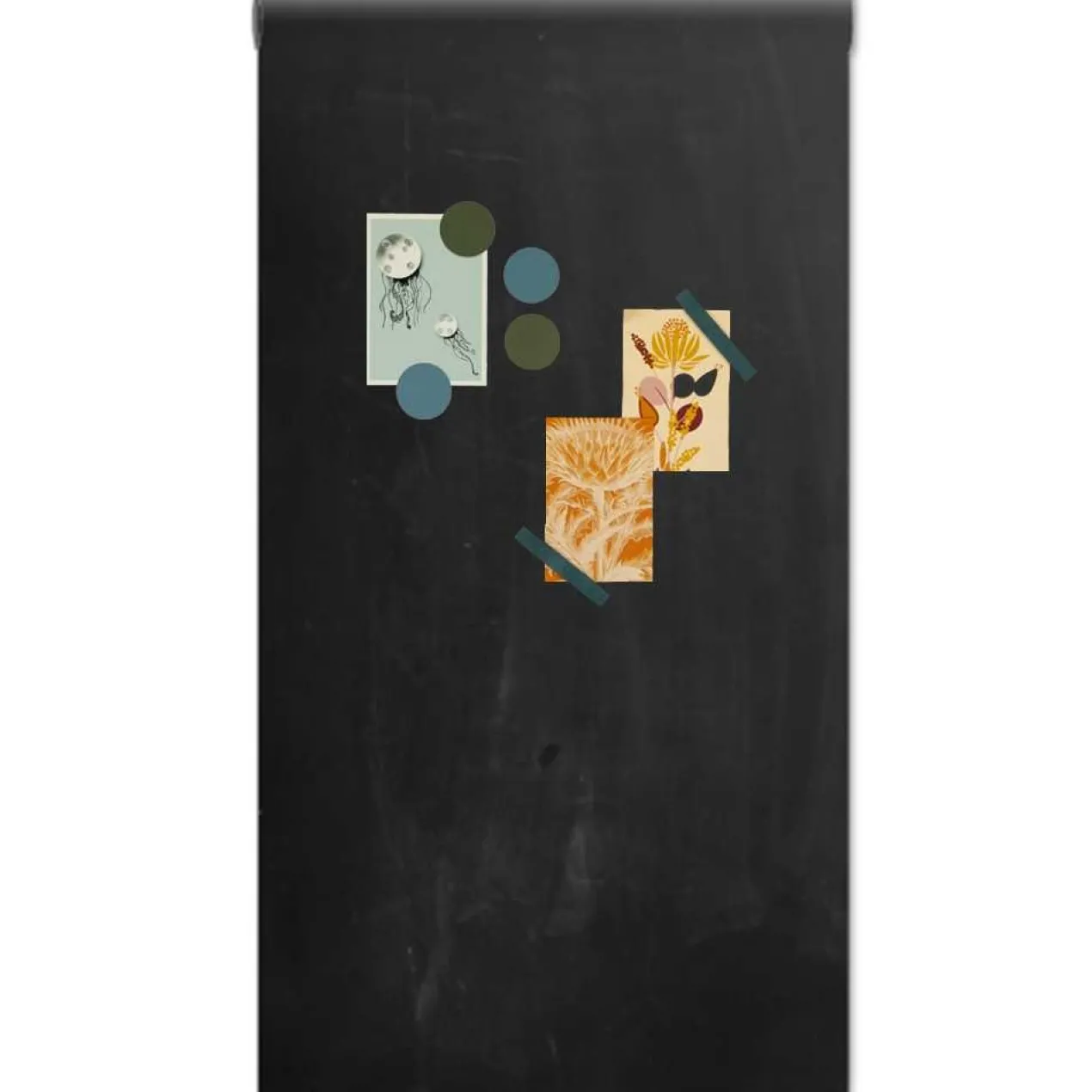Magneetbehang mat krijtbord oudzwart 100x250 cm