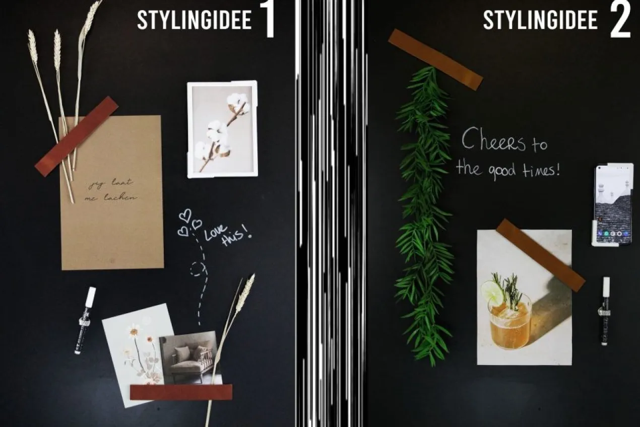 Magneetbehang Starters kit zwart met accessoires