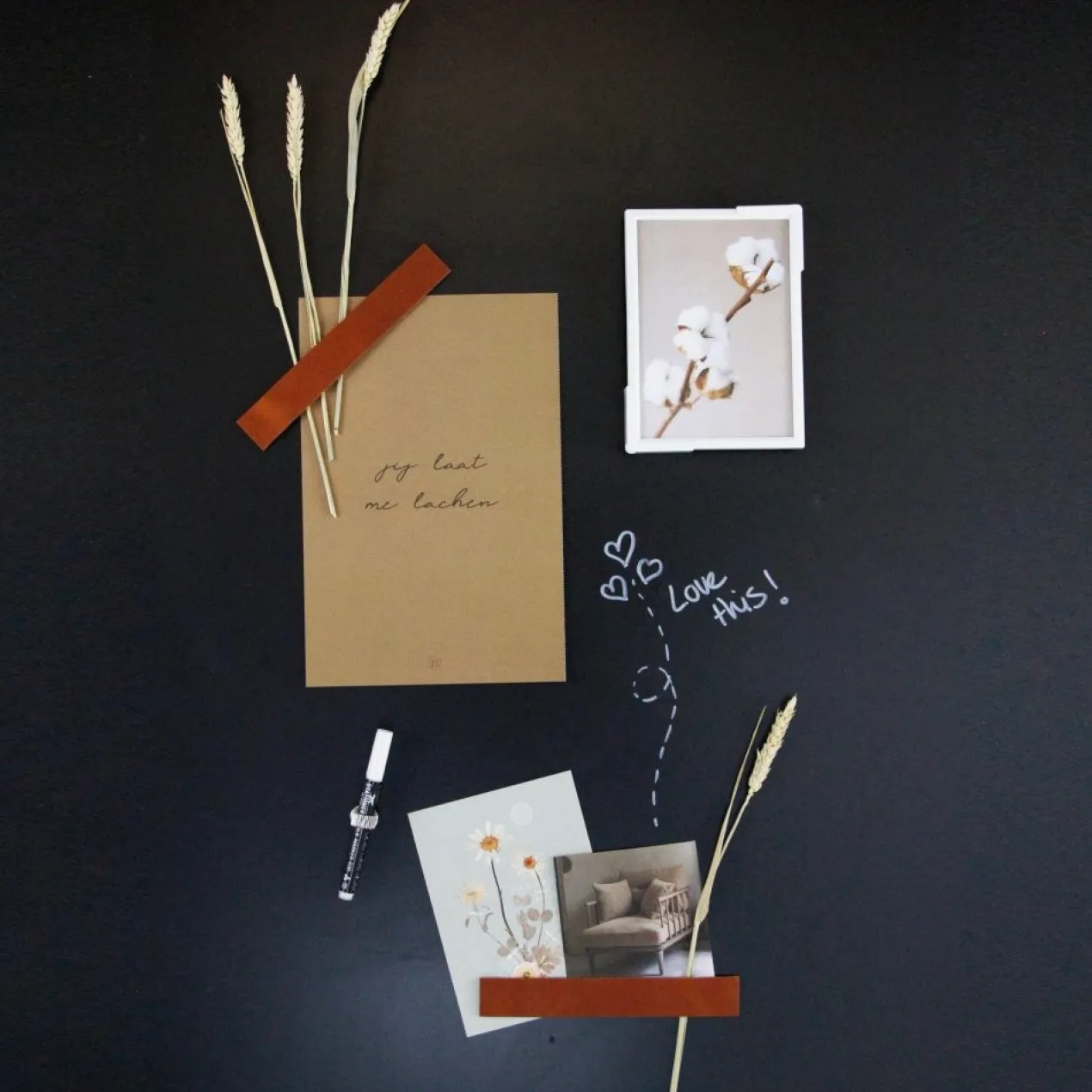 Magneetbehang Starters kit zwart met accessoires