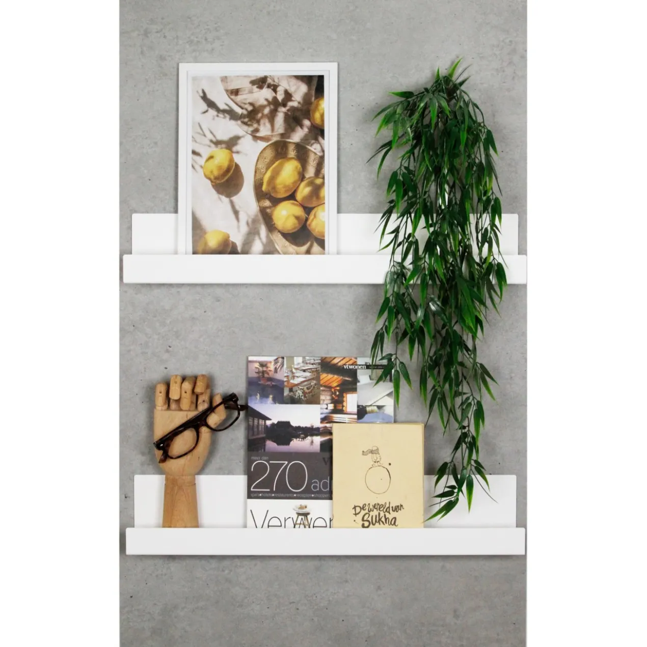Magneetbord dessin – beton grijs 60x140 cm