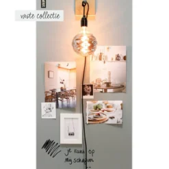 Magneetbord mat – krijtbord groengrijs 60x140 cm