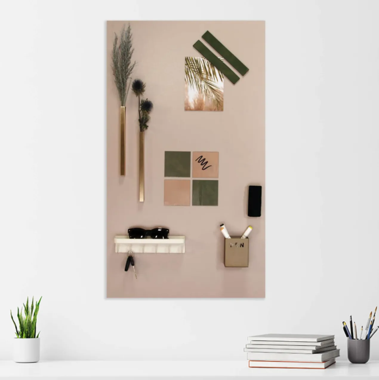 Magneetbord mat – krijtbord heartwood 60x140 cm