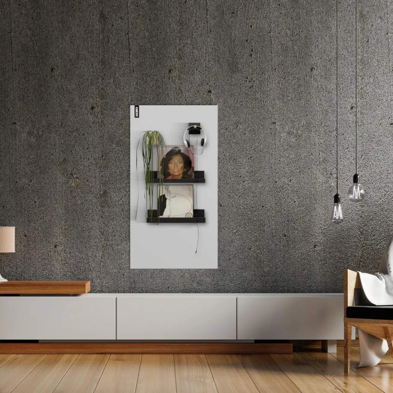 Magneetbord mat – krijtbord lichtgrijs 60x100 cm