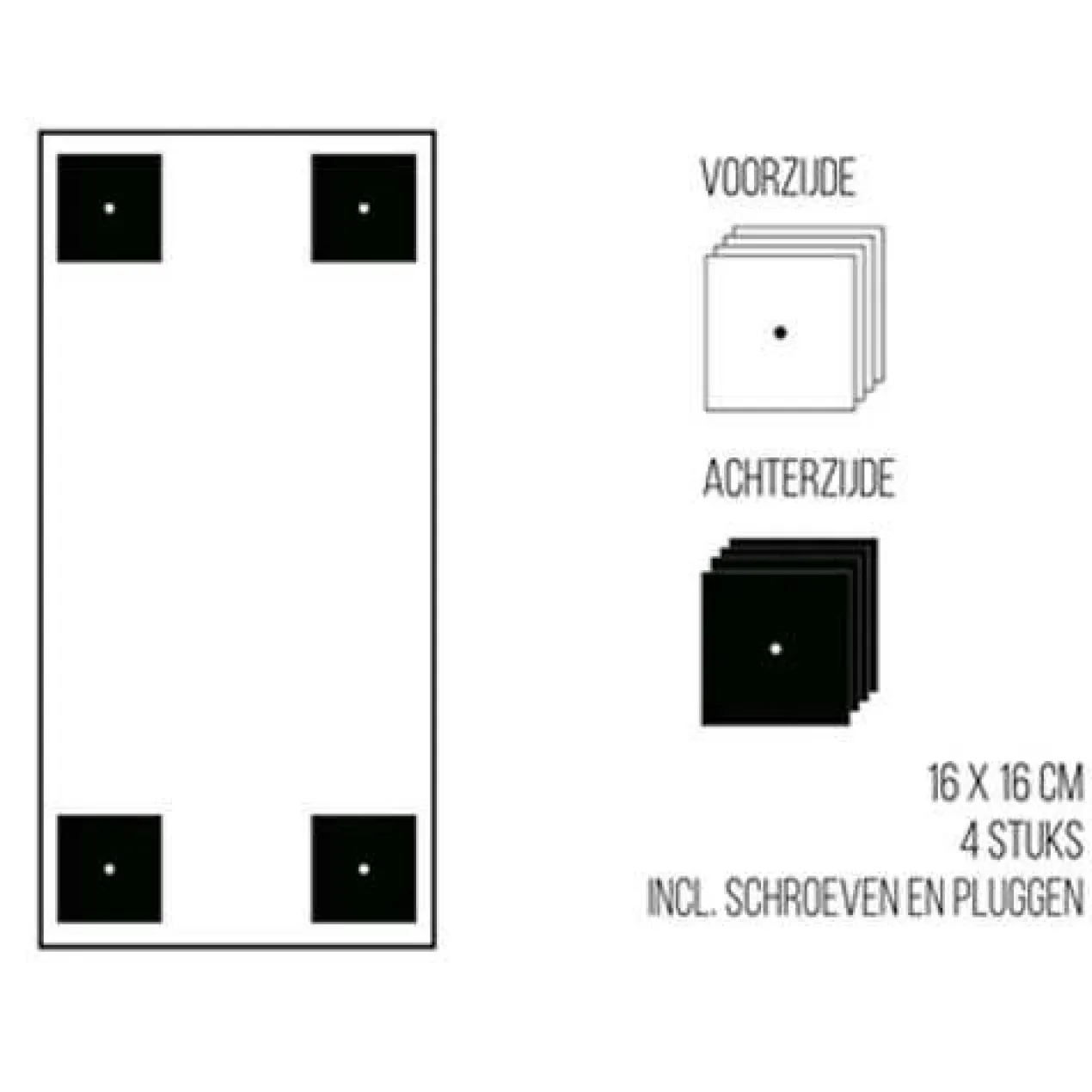 Magneetbord mat – krijtbord oudzwart 60x100 cm