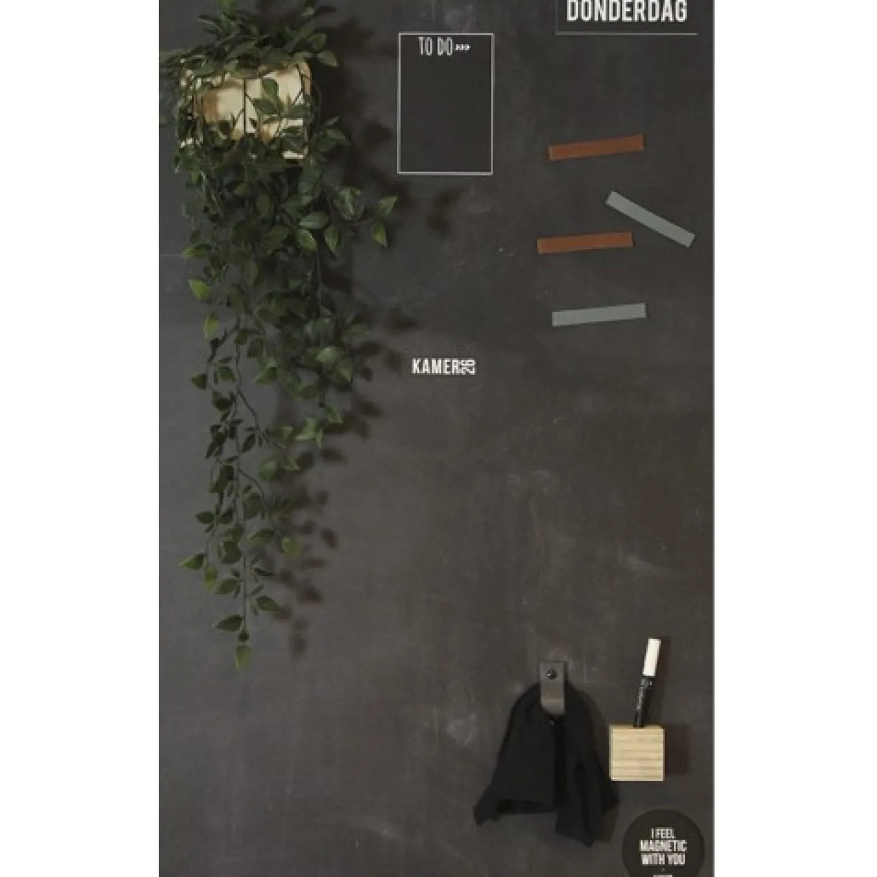 Magneetbord mat – krijtbord oudzwart 60x100 cm