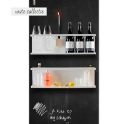 Magneetbord mat – krijtbord oudzwart 60x140 cm