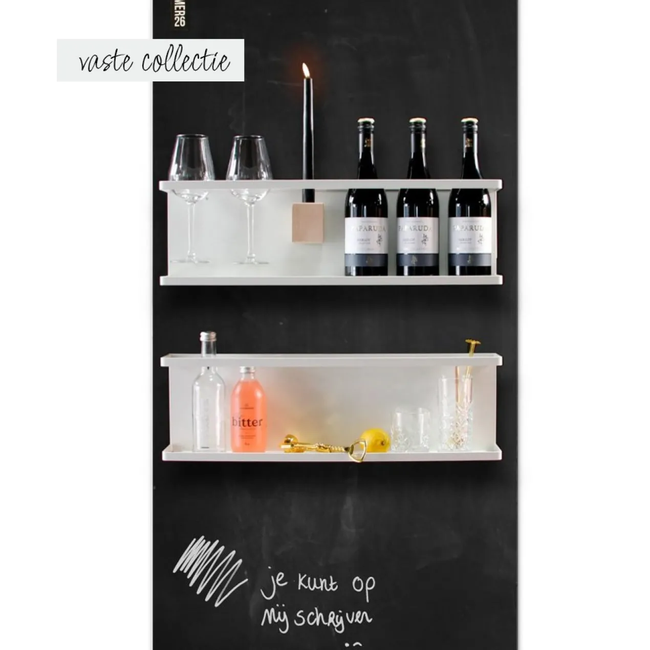 Magneetbord mat – krijtbord oudzwart 60x140 cm