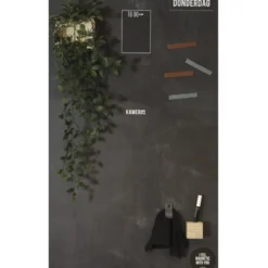 Magneetbord mat – krijtbord oudzwart 60x140 cm