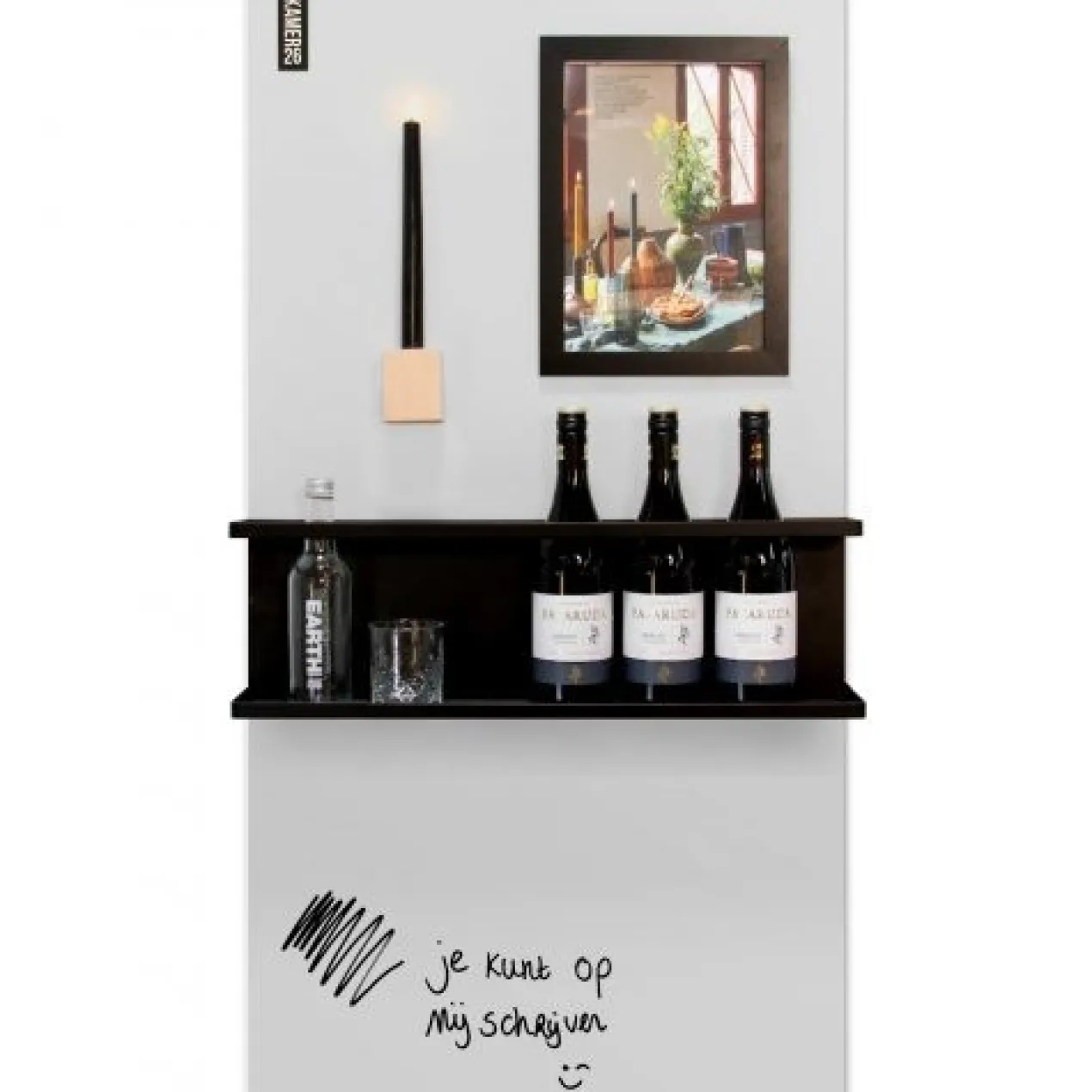 Magneetbord mat - krijtbord wit 60x140 cm