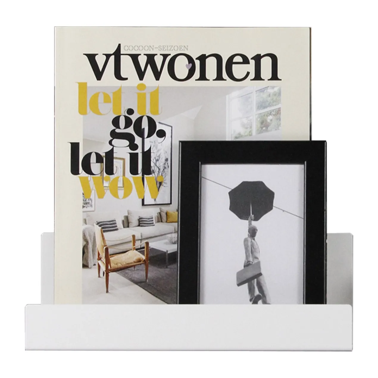 Magnetische boekenplank large wit