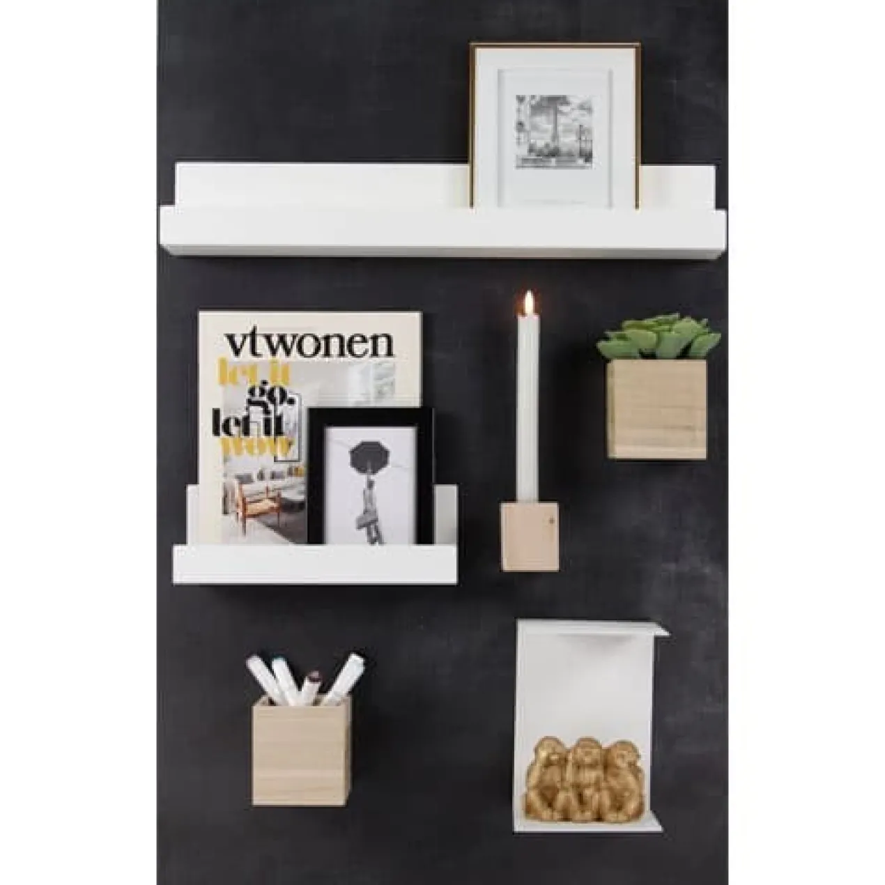 Magnetische boekenplank medium wit