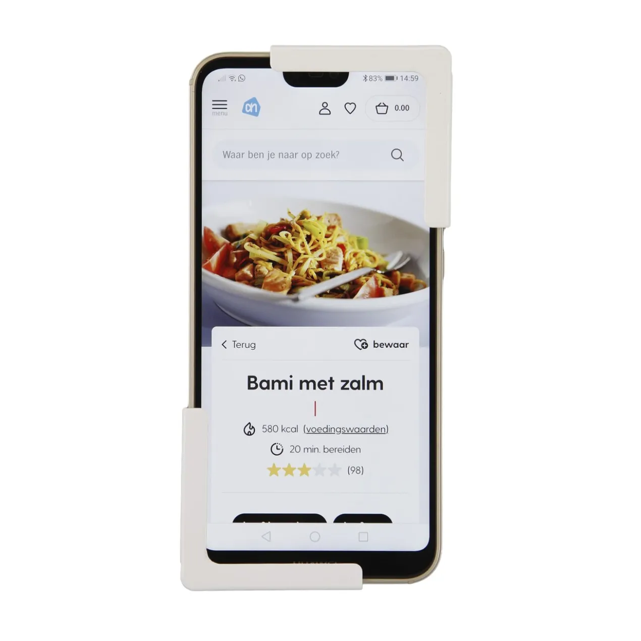 Magnetische telefoonhouder wit
