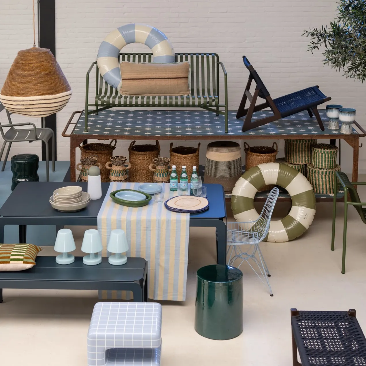 Mand Bono stripe S grass