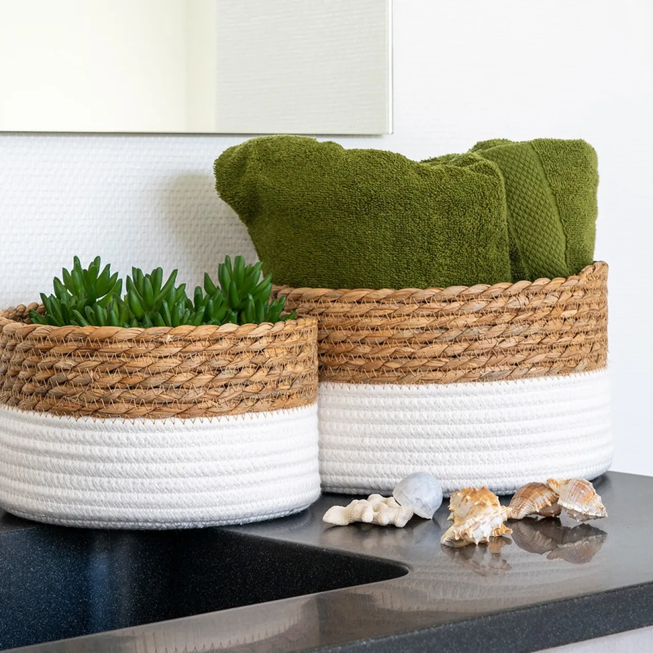Mand Feline - set van 2 Wit
